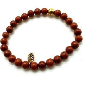 Red Jasper Natural Stone Stretch Bead Bracelet